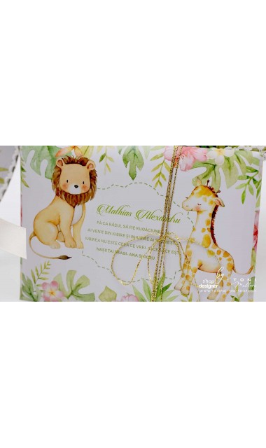 Trusou botez cu leuti elefanti zebre maimutele inspirat din cartea junglei Jungle Friends 10